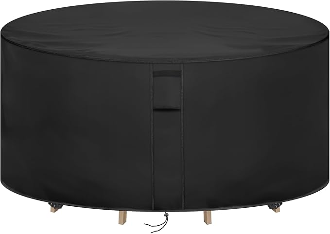 Round Patio Furniture Covers, 48 Inch Waterproof Round High Outdoor Table and by Hiticover