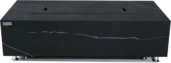 Elementi+ | Varna Gas Fire Pit | Marble Porcelain & Metal Frame | 60" - Image 6