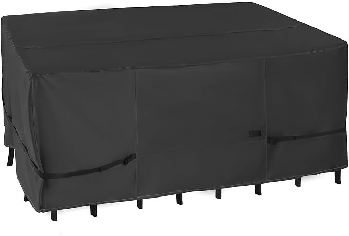 NettyPro Patio Table Cover Rectangular 125 x 84 Inch, Waterproof Outdoor by NettyPro