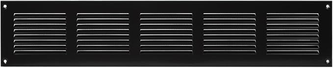 Repa Market Air Vent Cover 20x4 Inch Black Galvanized Steel Louvered Grill Cover by RepaMarket