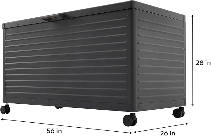 MIRADOR 175 Gallon Outdoor Storage Box Waterproof, Metal Deck Box - Image 7