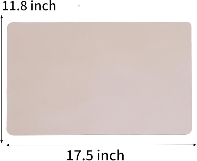 PU Placemats Set of 6 Reversible, Waterproof Faux Leather Placemat - Image 4