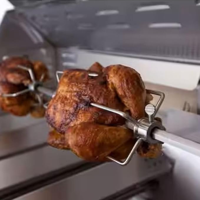 Spire 36 in. Stainless Steel Rotisserie Chicken Grilling Kit - Image 5
