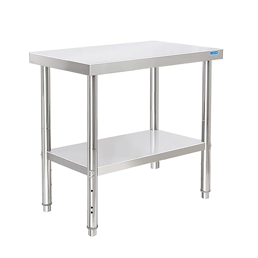 Stainless Steel Table 30 x 18 Inch, Stainless Table by KUARBARR