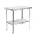 Stainless Steel Table 30 x 18 Inch, Stainless Table by KUARBARR