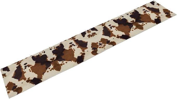 Cowhide Print Table Runner, Western Farm Animal Fur Wildlife Rustic Table Runner - Image 8