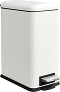 Trash Can with Lid, 10L Bathroom Waste Bin, Small Pedal Bin, Stainless Steel by JM%C2%B7YIPENG
