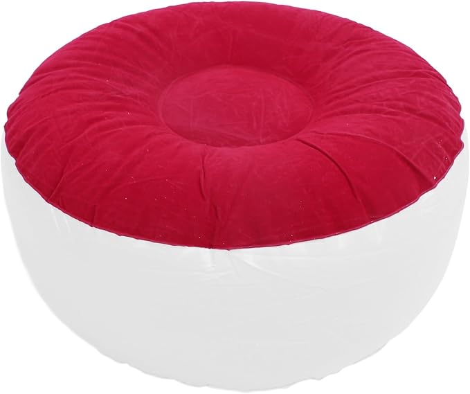 ZJchao Inflatable Pouf Ottoman, Outdoor Ottoman, Inflatable Foot Rest, Flocking by ZJchao