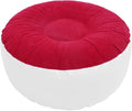 ZJchao Inflatable Pouf Ottoman, Outdoor Ottoman, Inflatable Foot Rest, Flocking by ZJchao