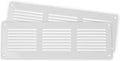 Repa Market 2-Pack 12x4 Inch Air Vent Cover/White Galvanized Steel Louvered by RepaMarket