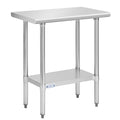 Hally Stainless Steel Table for Prep & Work 30 x 18 Inches, NSF Commercial by HallySinksTablesH