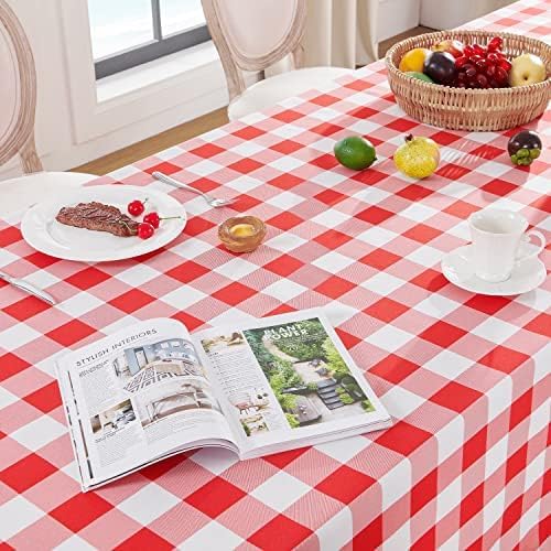 Softalker Gingham Checkered Tablecloth Rectangle - Image 3