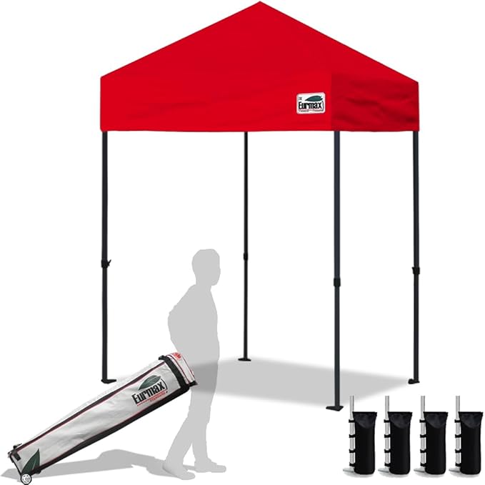 Eurmax USA 5'x5' Pop Up Canopy Tent Commercial Instant Canopies by Eurmax