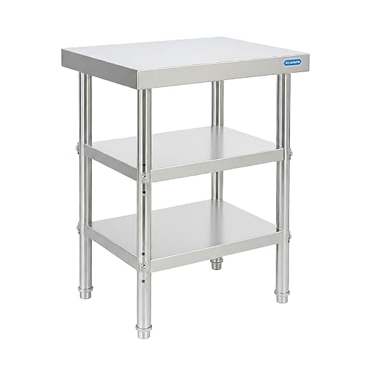 Stainless Steel Table Stainless Steel Prep Table 18 x 24 Inch, NSF Metal by KUARBARR