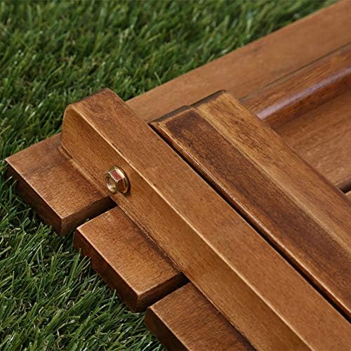 Small Side Table Square Folding, Patio Foldable Wooden End Table - Image 7