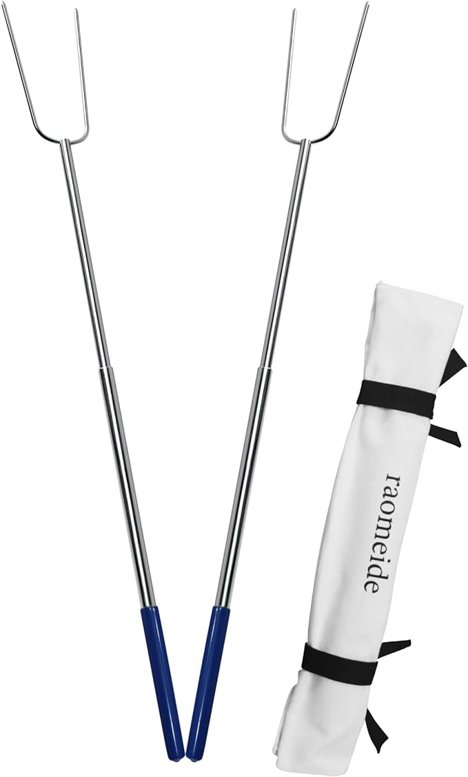 32" Heavy Duty Hot Dog Roasting Sticks by RAOMEIDE