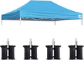 Eurmax USA Pop Up Canopy Top Gazebo Tent Cover Replacement Top Only, Bonus 4PC by Eurmax