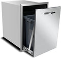 Pull Out Trash Drawer, Lower Sliding Rails Stainless Steel Roll Out Trash Bin by OLIPIC