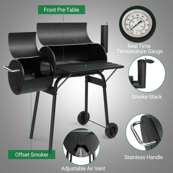 Heavy Duty Barrel Charcoal Grill - Image 4