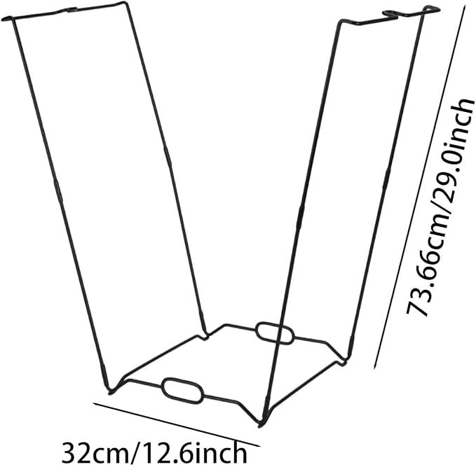 Trash Bag Holder Heavy Duty Kitchen Cabinet Iron Black Outside Camping Bathroom - Image 6