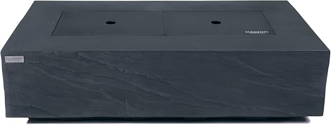 Elementi+ | Cape Town Gas Fire Pit Cast Concrete 56" Rectangular Fire Table - Image 6