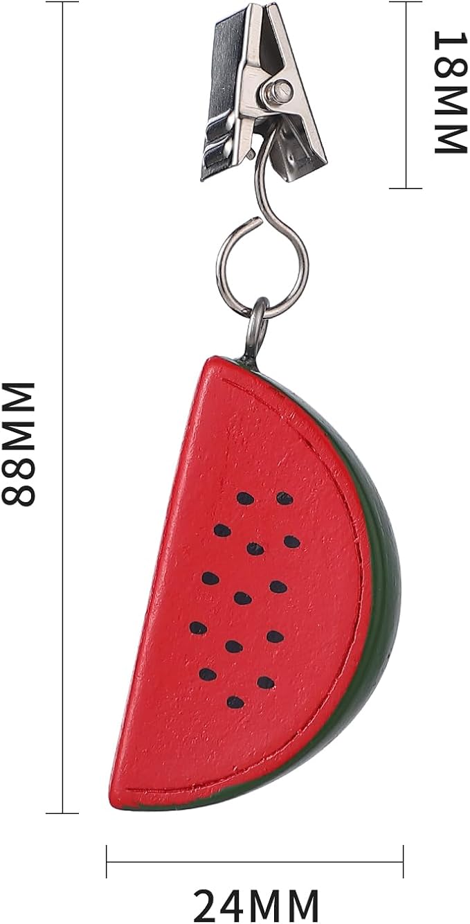 TwoFish Home Set of 4 Ｗatermelon Resin Tablecloth Weights Clips Handicraft - Image 4