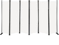 MAYOLIAH 6 Panel Folding Privacy Screen 9ft Wide, 6ft Tall Partition Room by MayoliahHome