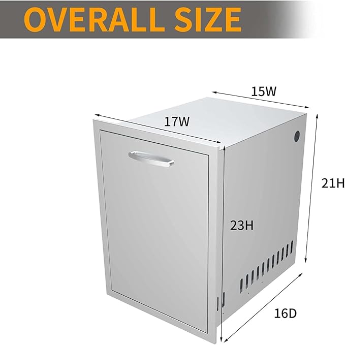 Outdoor Kitchen Stainless Steel Triple Access BBQ Drawers - Image 3
