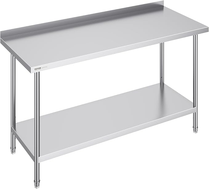 VEVOR 24 x 60 x 36 Inch Stainless Steel Work Table, Commercial Food Prep by VEVOR