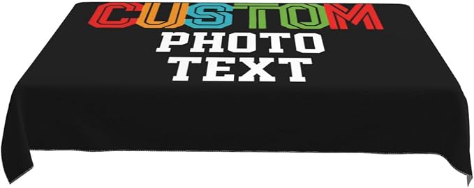 Custom Rectangle Table Cloth, Add Your Own Photo Logo Text, Personalized - Image 6