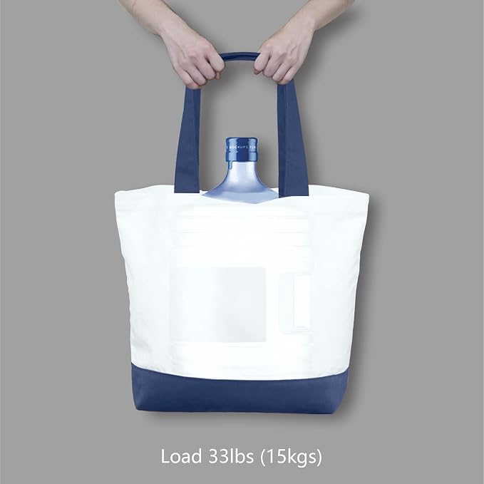 TOPDesign 1-Pack Super Strong Large 12oz Cotton Canvas Tote Bag, Reusable - Image 6