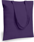 TOPDesign 12-Pack Economical 16"x15" Deep Purple Cotton Tote Bags, Lightweight by TOPDesign
