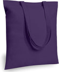 TOPDesign 24-Pack Economical 16"x15" Deep Purple Cotton Tote Bags, Lightweight by TOPDesign