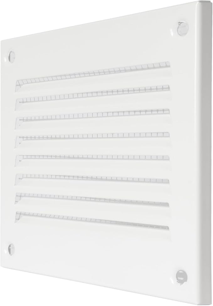 Repa Market 2-Pack 4x4 Inch Air Vent Cover/White Galvanized Steel Louvered - Image 8