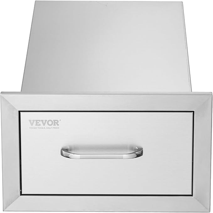 VEVOR 14x8.5 Inch Outdoor Kitchen Drawers Stainless Steel, Flush Mount Double - Image 11