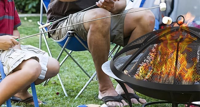 Fire Pit Spark Screen, Outdoor 22 Inch Round Fire Pit Screen - Image 9