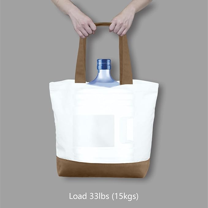 TOPDesign 3-Pack Super Strong Large 12oz Cotton Canvas Tote Bags, Reusable - Image 6
