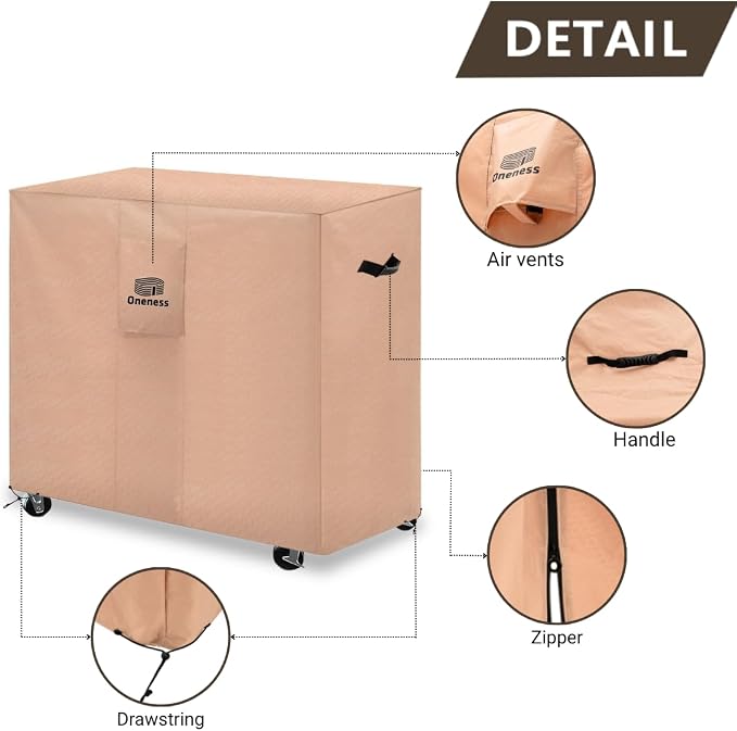 Oneness 47 Inch Heavy Duty Waterproof Grill Cover, UV Resistant Rip Resistant - Image 3