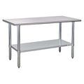 Profeeshaw Stainless Steel Prep Table 60x24 Inch NSF Commercial Work Table by Profeeshaw