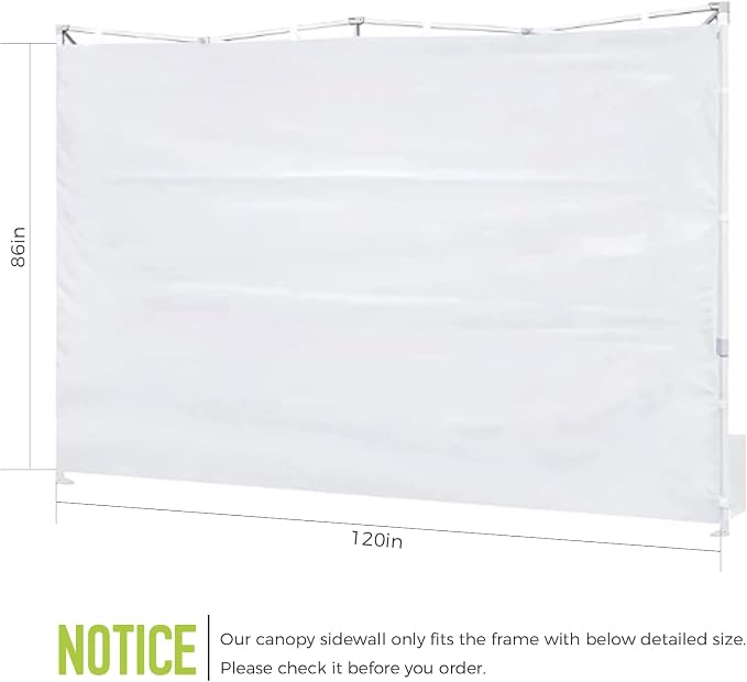 10x10 Pop Up Canopy Sidewall - Image 2