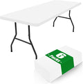 Spandex 4 Foot Rectangle Table Cloth 6 Pack, Elastic Fitted Tablecloths by Moosfor