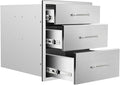 Outdoor Kitchen Drawers 18" W x 21" H x 23" D Stainless Steel Triple Drawers by Unknown