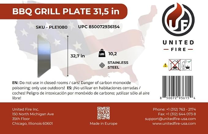 Stainless Steel Grill Griddle Plate – 31.5" Square Plancha Top, 4 mm Heavy Duty - Image 6