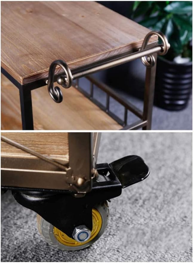 Bar Serving Cart for Hotel Business Restaurant Serving Cart Catering Storage - Image 2