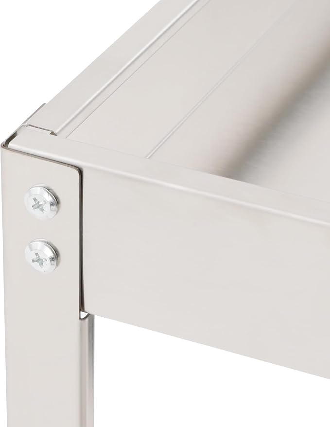 Stainless Steel Utility Cart, Heavy Duty 3-Tier Service Cart - Image 6