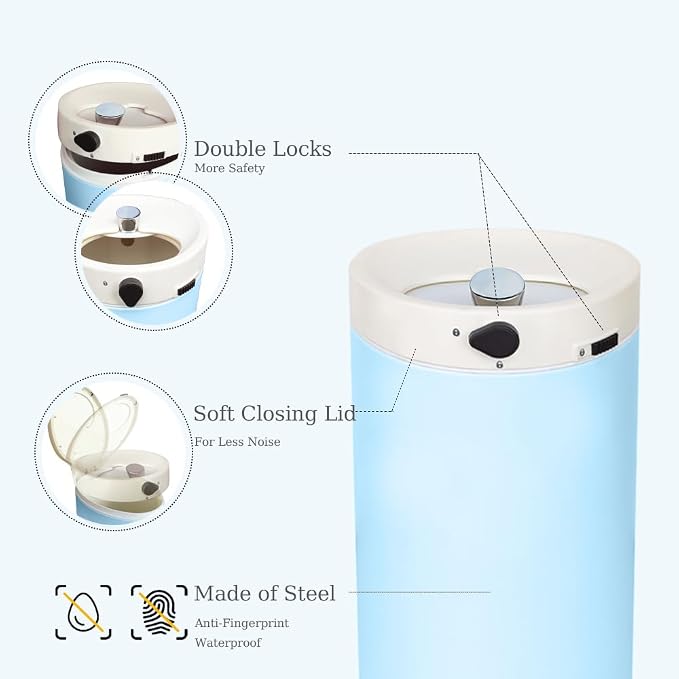 Diaper Pail, Baby Diaper Trash Can - Image 4