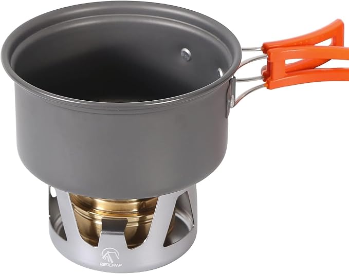 REDCAMP Mini Alcohol Stove for Backpacking, Lightweight Brass Spirit Burner - Image 6