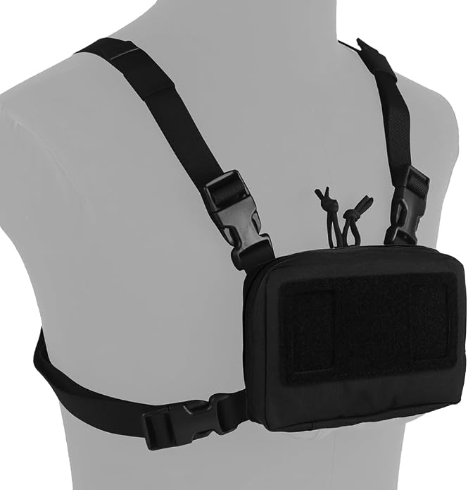 FoldPanel Tactical Chest Vest Pouch Set, Chest Rig Phone Mount as 4.7-6.7" - Image 3
