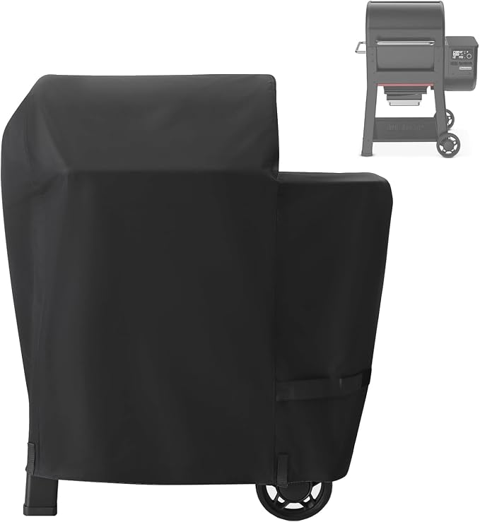 Grill Cover for Weber Searwood 600 Pellet Grill, 600D Waterproof 3400145 Weber by Blackhoso