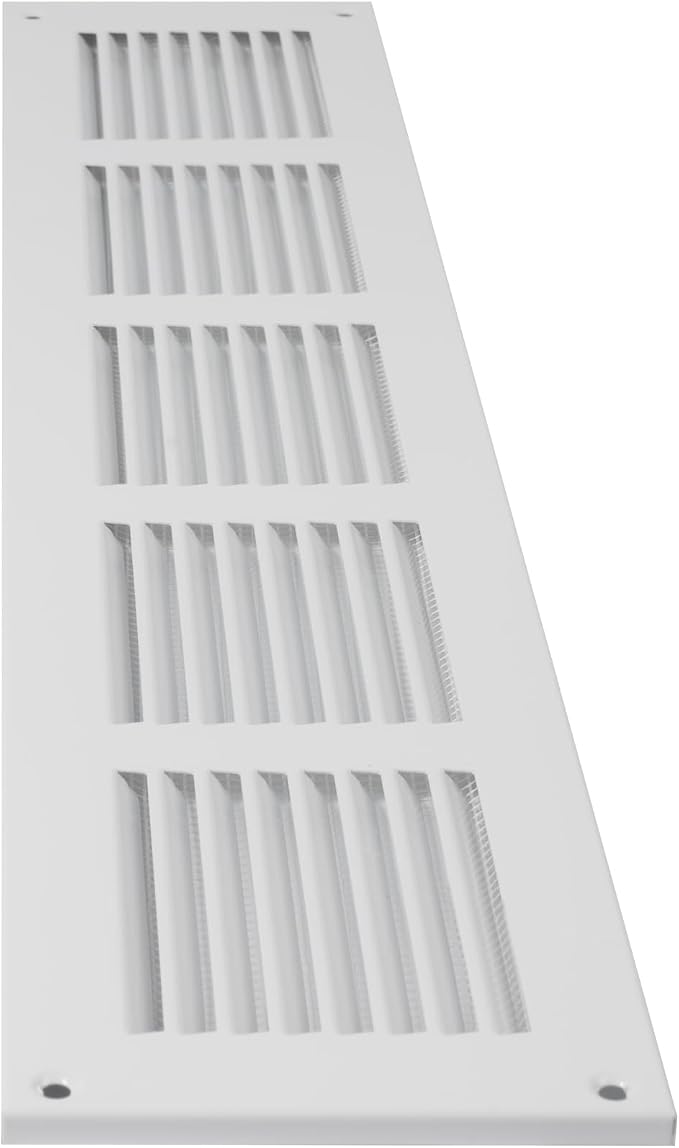 Repa Market Air Vent Cover 20x4 Inch White Galvanized Steel Louvered Grill Cover - Image 7